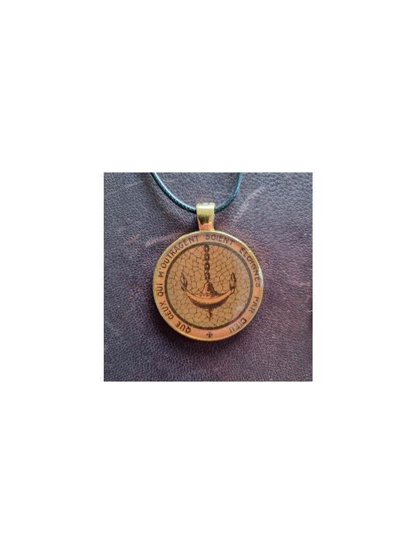 Médaillon / médaille lampe des catacombes (Contre les calomnies) Abbé Julio