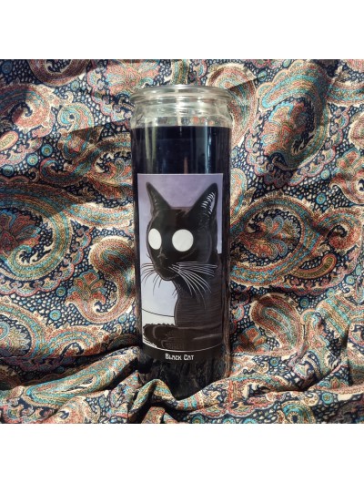 BLACK CAT Bougie / Chasse la malchance / 7 Days candle