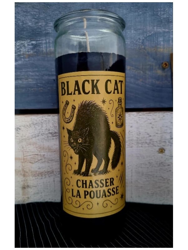 BLACK CAT / Chasse la malchance / 7 Days candle