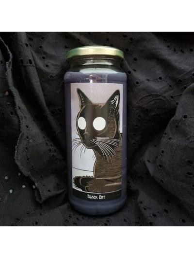 (Kit rituel prêt à utilisation) BLACK CAT Bougie / Chasse la malchance / 7 Days candle